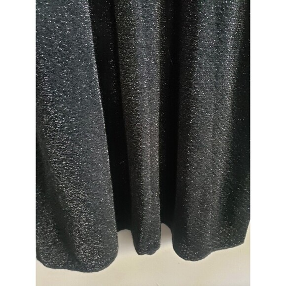 Tory Burch Dress Women's  Large Black Metallic Wool Blend Lightweight Event - Picture 5 of 12